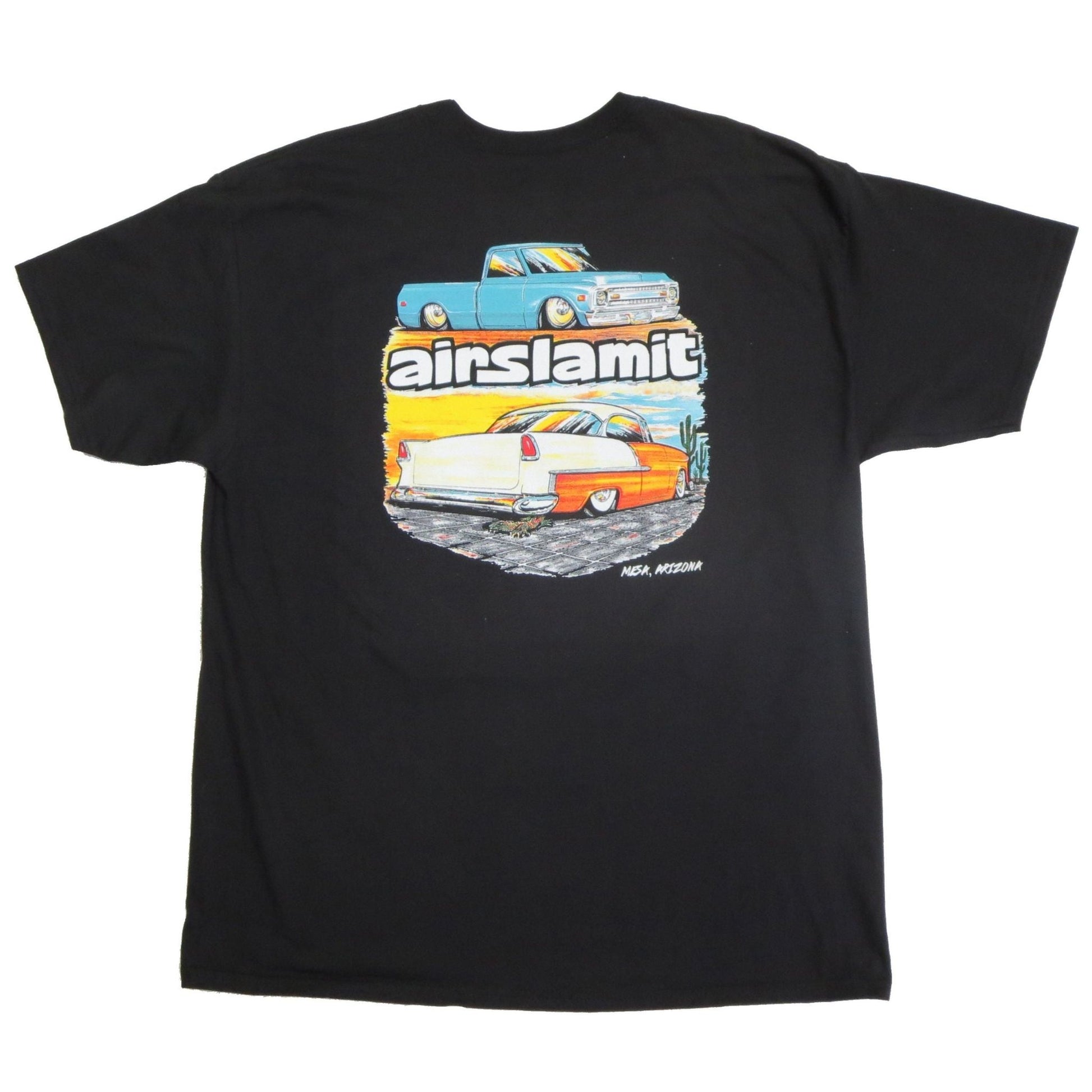 airslamit T Shirt Back Black, 1955 C10 Hot Rod