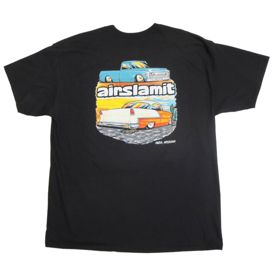 airslamit T Shirt Back Black, 1955 C10 Hot Rod