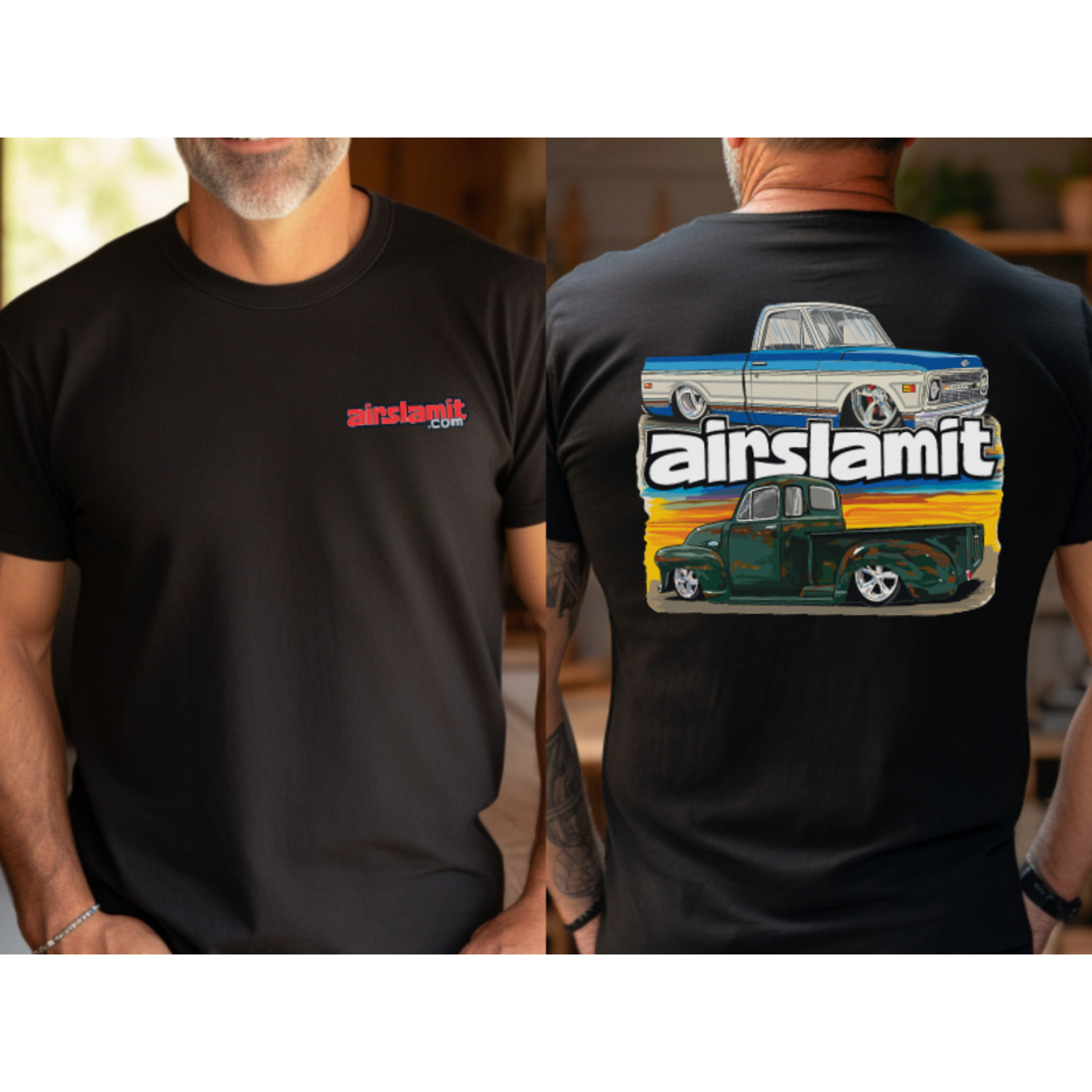 airslamit short sleeve black c10 advance design trucks shirt