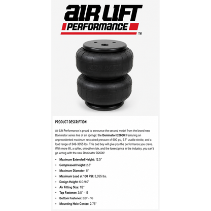 1965-1970 Chevy Impala Complete Air Ride Kit | Air Lift 3H 27695