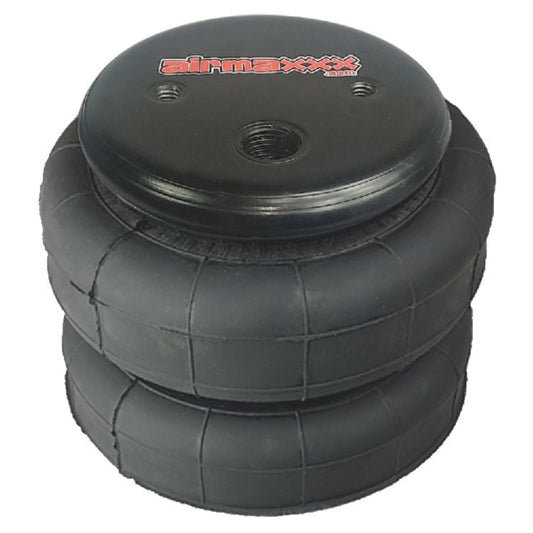 A black airmaxxx 2500 Air Ride Suspension Bag for vehicles.