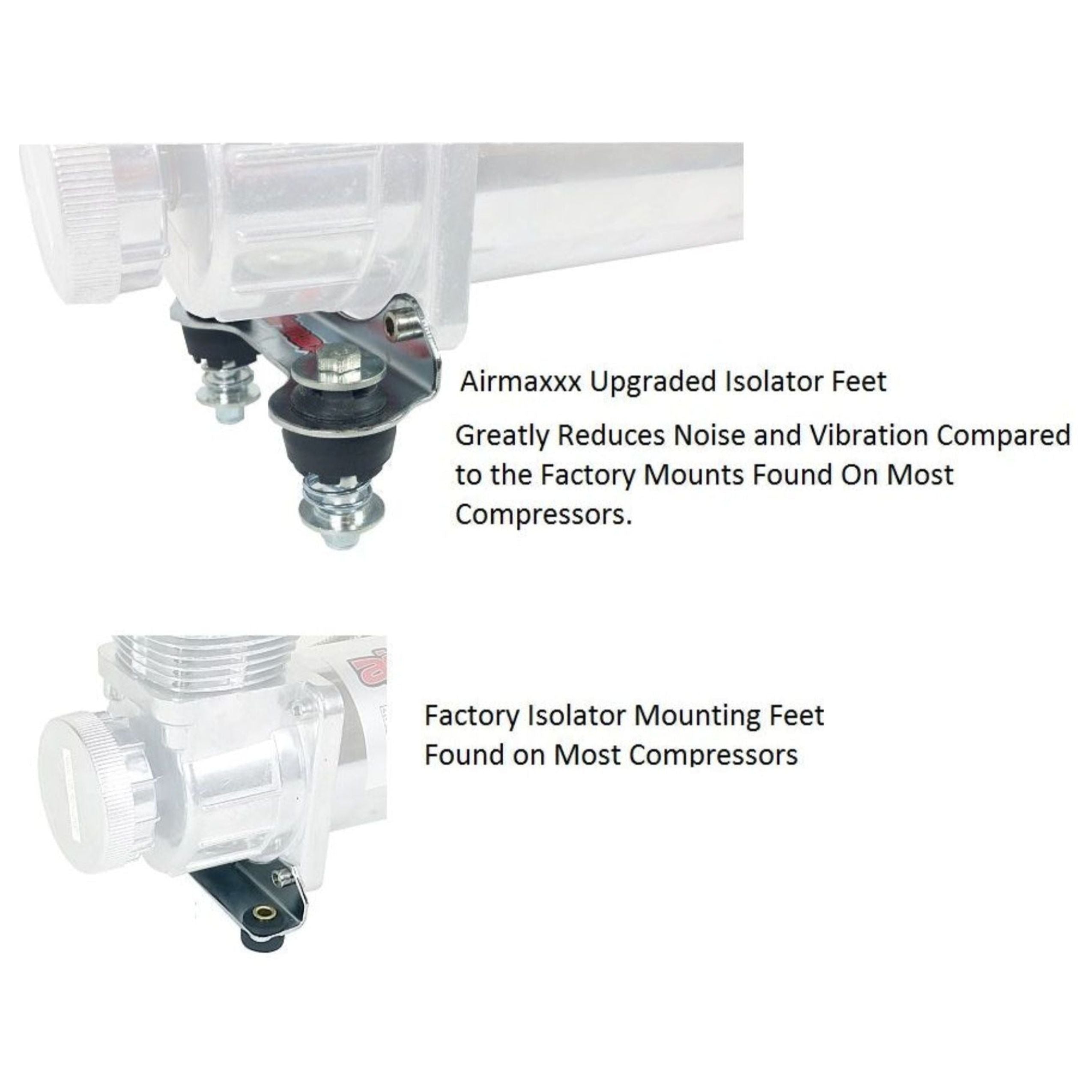 airmaxxx Compressor Vibration Isolator Feet Kit Black or Chrome airmaxxx Compressor Vibration Isolator Feet Kit Black or Chrome