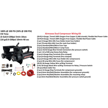 air ride suspension kit parts list included in kit