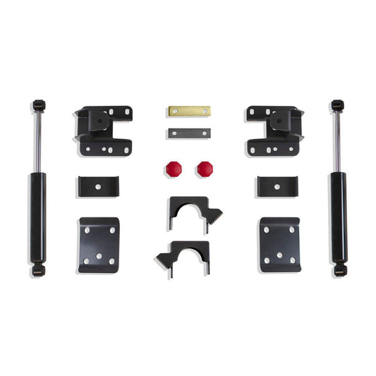 adjustable 5 to 6 inch rear drop kit for sierra | silverado rear flip kit with shocks | maxtrac lowering hangers and bump stops