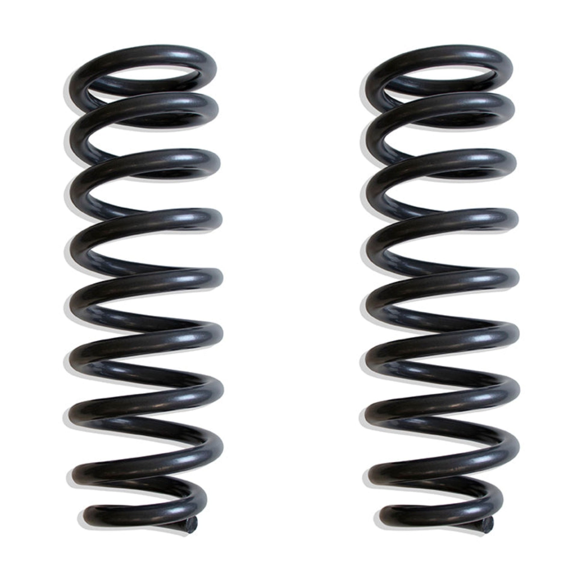 ford f150 front drop springs | 2 inch lowering coils for f150 | lowered ford truck suspension | maxtrac front lowering springs | grey powdercoat drop coils