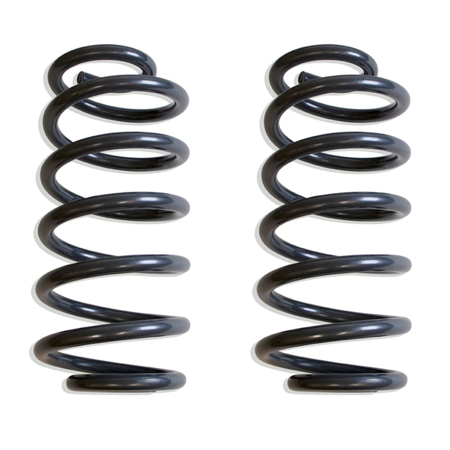 tahoe rear drop springs | 2 inch lowering coils for yukon | lowered gm suv suspension | maxtrac rear lowering springs | grey powdercoat drop coils