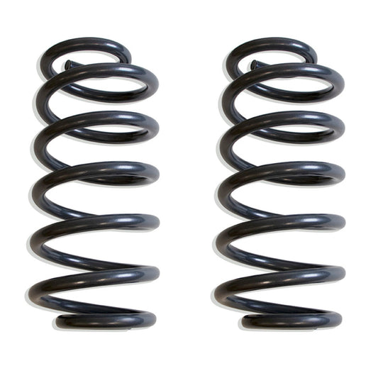 tahoe rear drop springs | 2 inch lowering coils for yukon | lowered gm suv suspension | maxtrac rear lowering springs | grey powdercoat drop coils