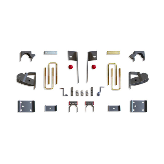 silverado rear lowering kit | sierra 4 inch drop suspension | rear axle relocation kit | lowered truck suspension components | maxtrac lowering hardware