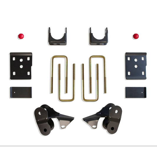 ford f150 rear lowering kit | 5 inch rear drop suspension | lowered f150 street truck | rear axle relocation brackets | maxtrac suspension hardware