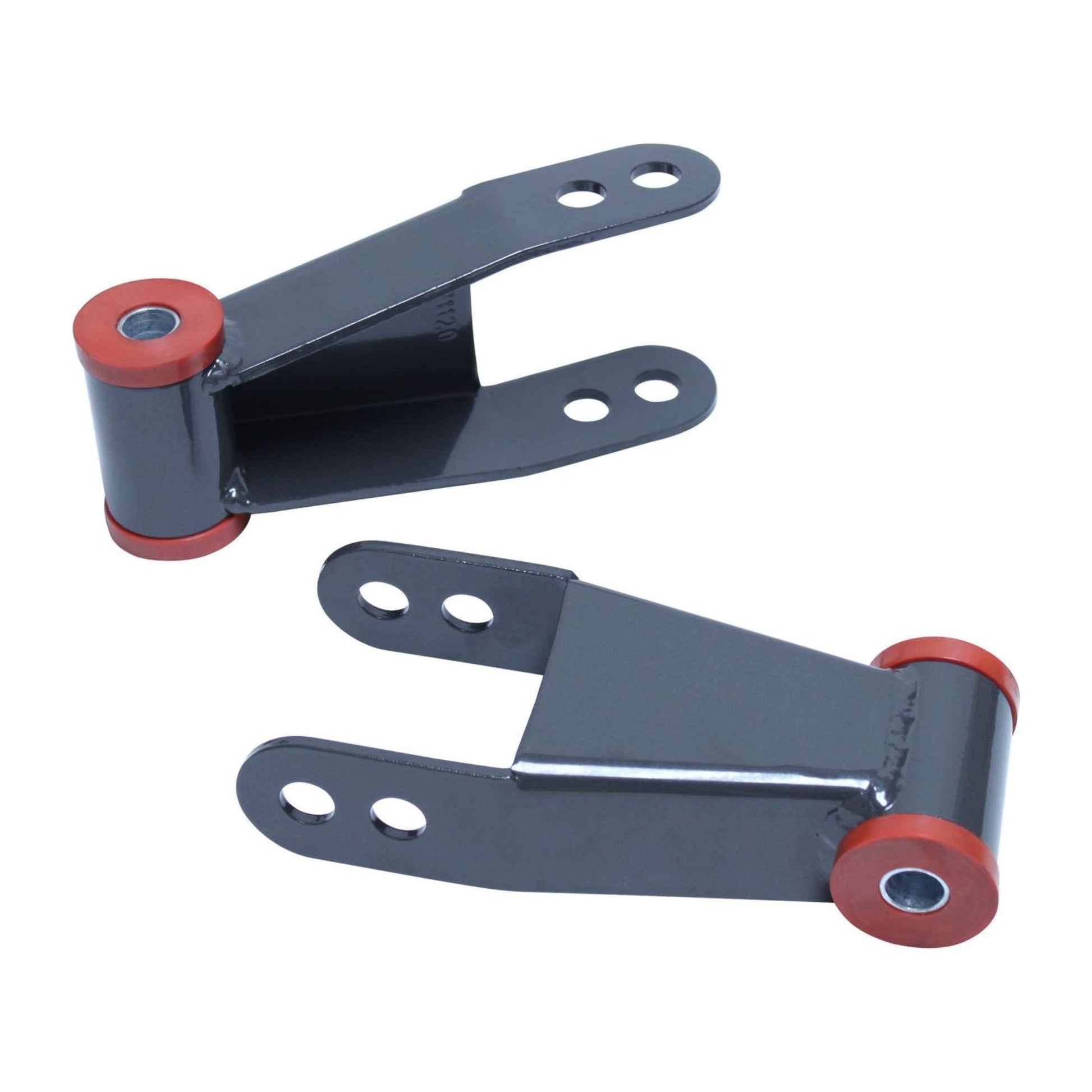 obs ford f150 rear drop shackles | ford truck suspension lowering kit | rear suspension lowering hardware | urethane bushing shackles | lowered f150 suspension upgrade