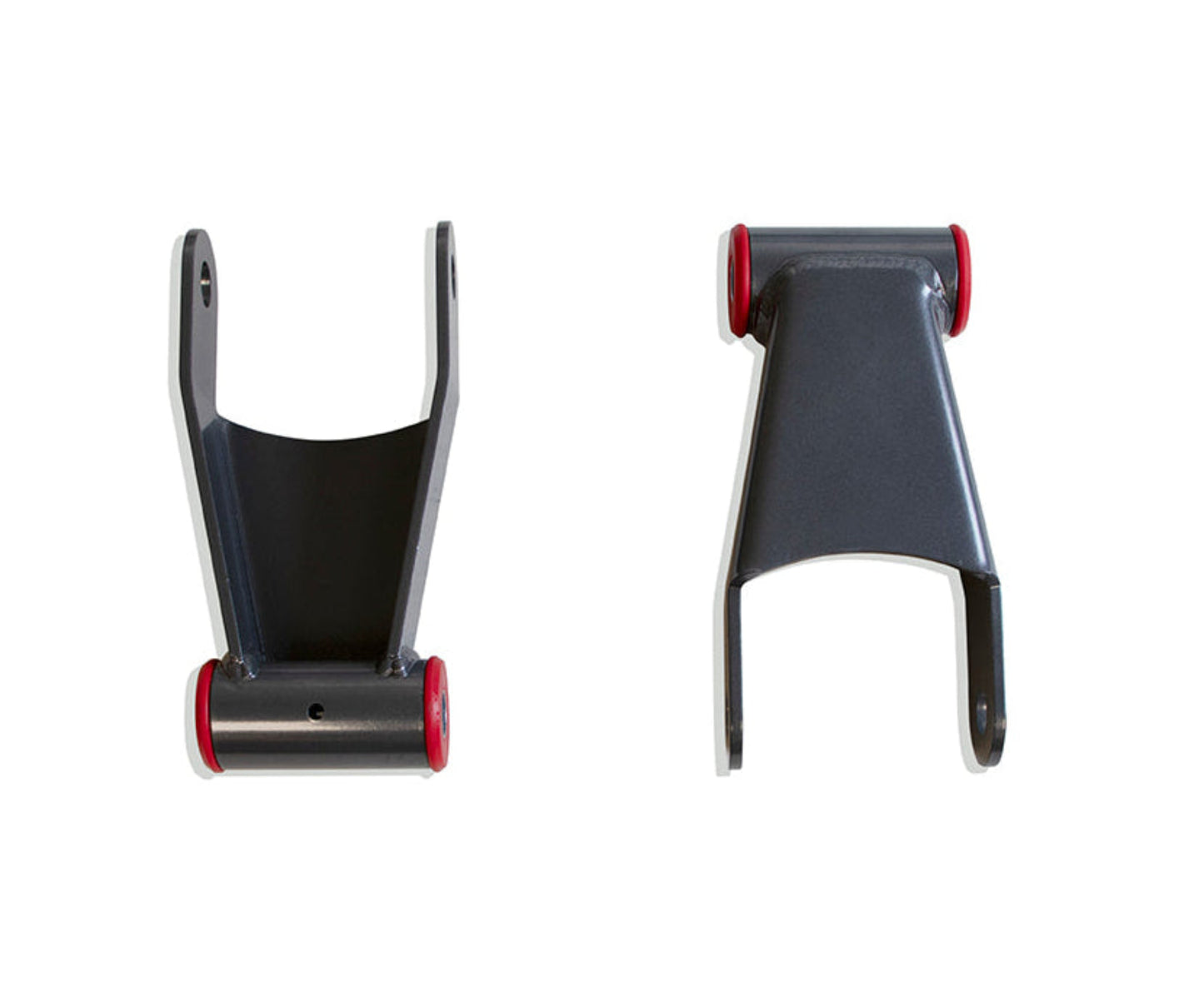 ford f250 rear drop shackles | ford f350 suspension lowering kit | super duty rear lowering hardware | 2 inch rear drop shackles | urethane bushing suspension upgrade