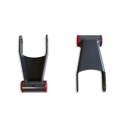 ford f250 rear drop shackles | ford f350 suspension lowering kit | super duty rear lowering hardware | 2 inch rear drop shackles | urethane bushing suspension upgrade