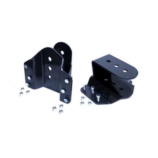 ford f250 rear 2" lowering hangers | ford f350 suspension drop kit | super duty adjustable drop hangers | 4 inch rear drop hardware | maxtrac suspension components