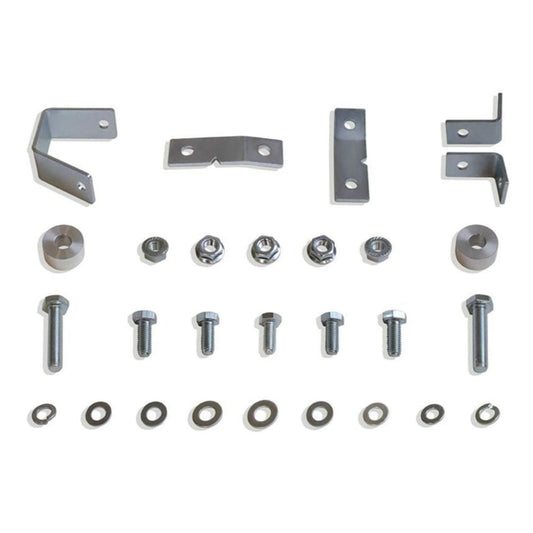 toyota tacoma driveshaft alignment spacer | rear carrier bearing relocation kit | tacoma driveline vibration correction | aluminum carrier bearing spacer | clear anodized suspension component