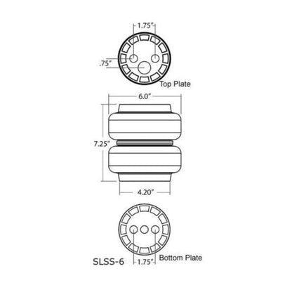 slam 6 inch air suspension bag with 1 2 npt port