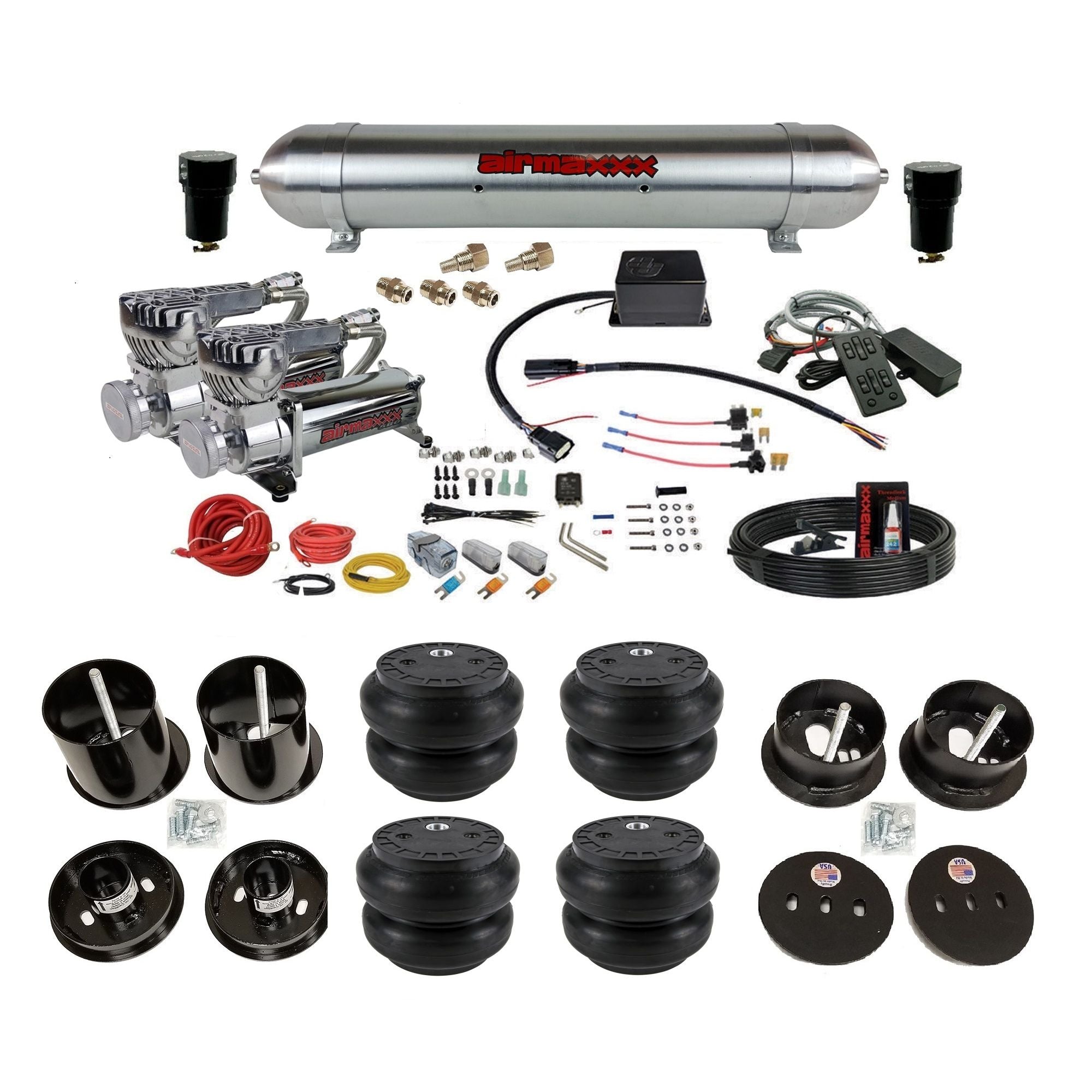 airmaxxx 580 Chrome Air Ride Kit 1963-1964 Cadillac SV-8C MC.1