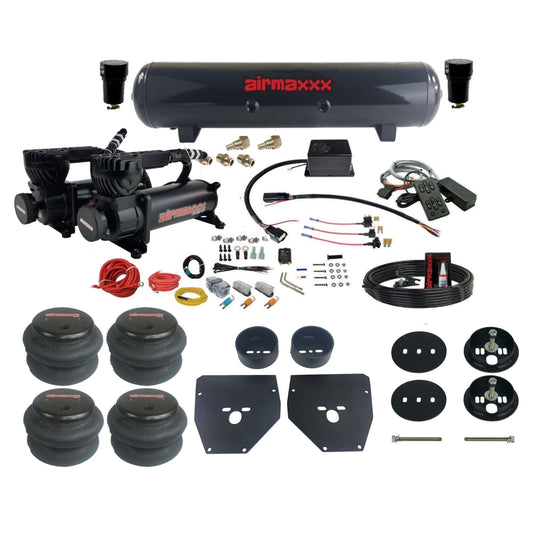 slam sv8c dual black 580 compressors steel tank & 2600 bags air suspension kit for 1963-72 chevy c10 KC1063-580B2-57S-SV8CMC1-WK-HF