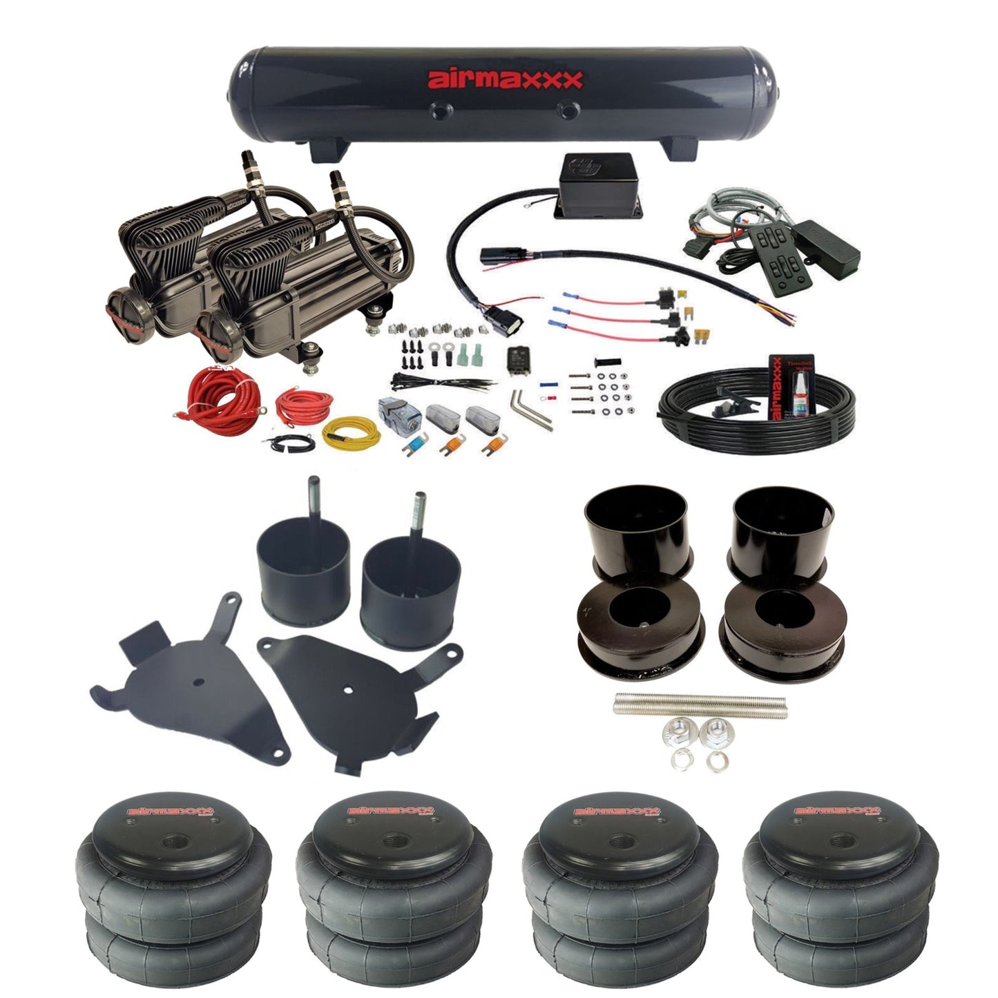 slam sv8c dual x-series compressors steel tank 2500 bags air suspension kit for 1978 gm g-body cars K-GBODY-XB2-57S-SV8C-MC1-WK-HF