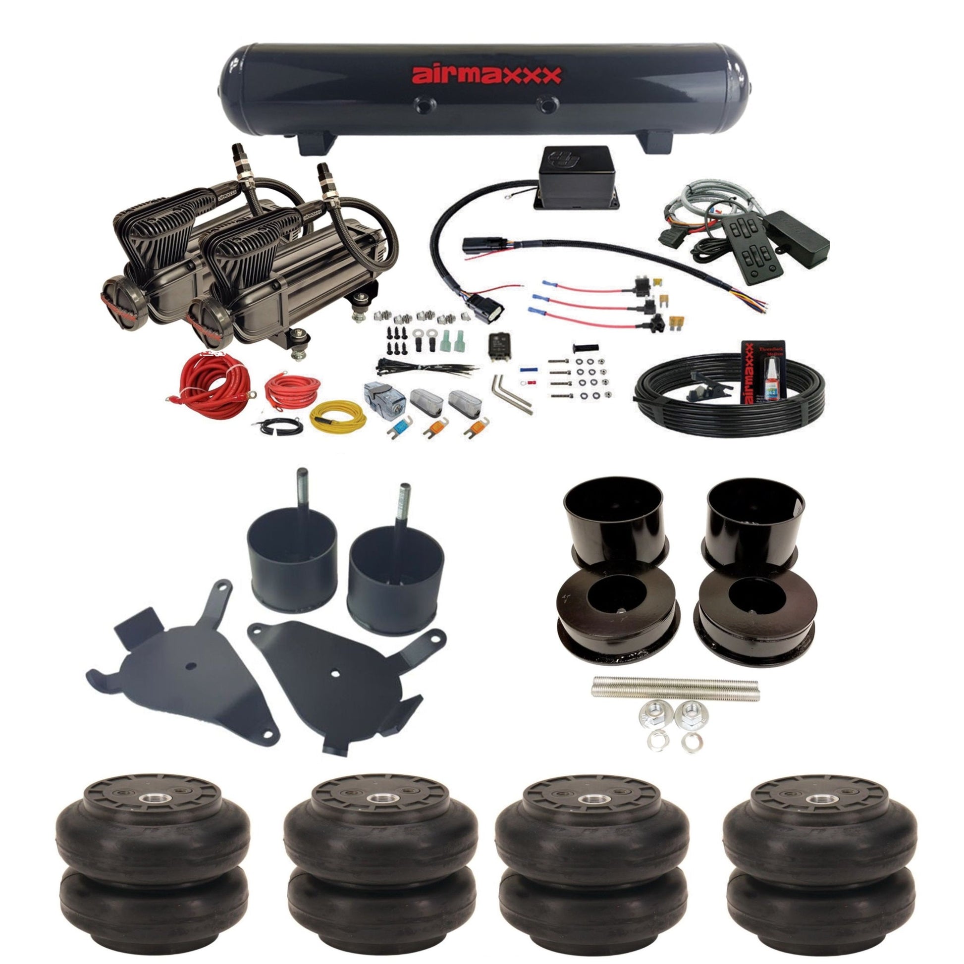 slam sv8c dual x-series compressors steel tank slam bags air suspension kit for 1978 gm g-body cars K-GBODY-XB2-57S-SV8C-MC1-WK-HFSS6