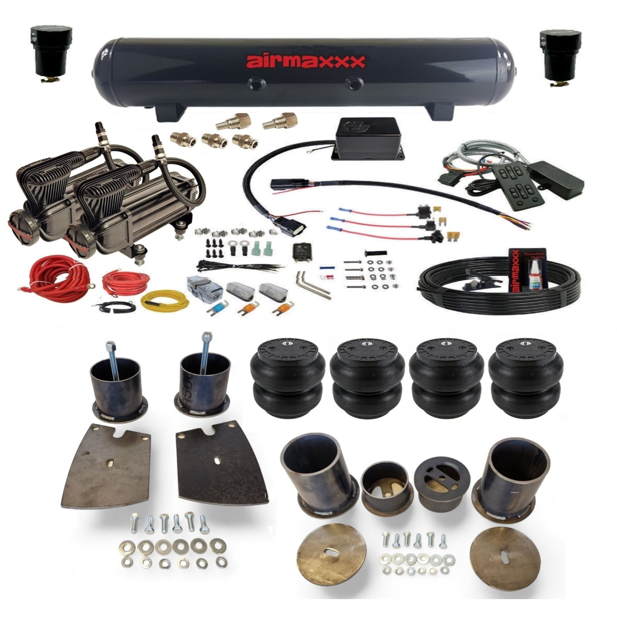 MAXエアネイラ510 airmaxxx 580 Black Air Ride Kit 1961-1964 Buick SV-8C MC.1 – airslamit
