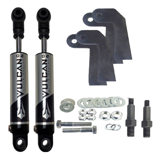 universal front shock relocation kit with Vulcan 2.0 elite series air ride shocks