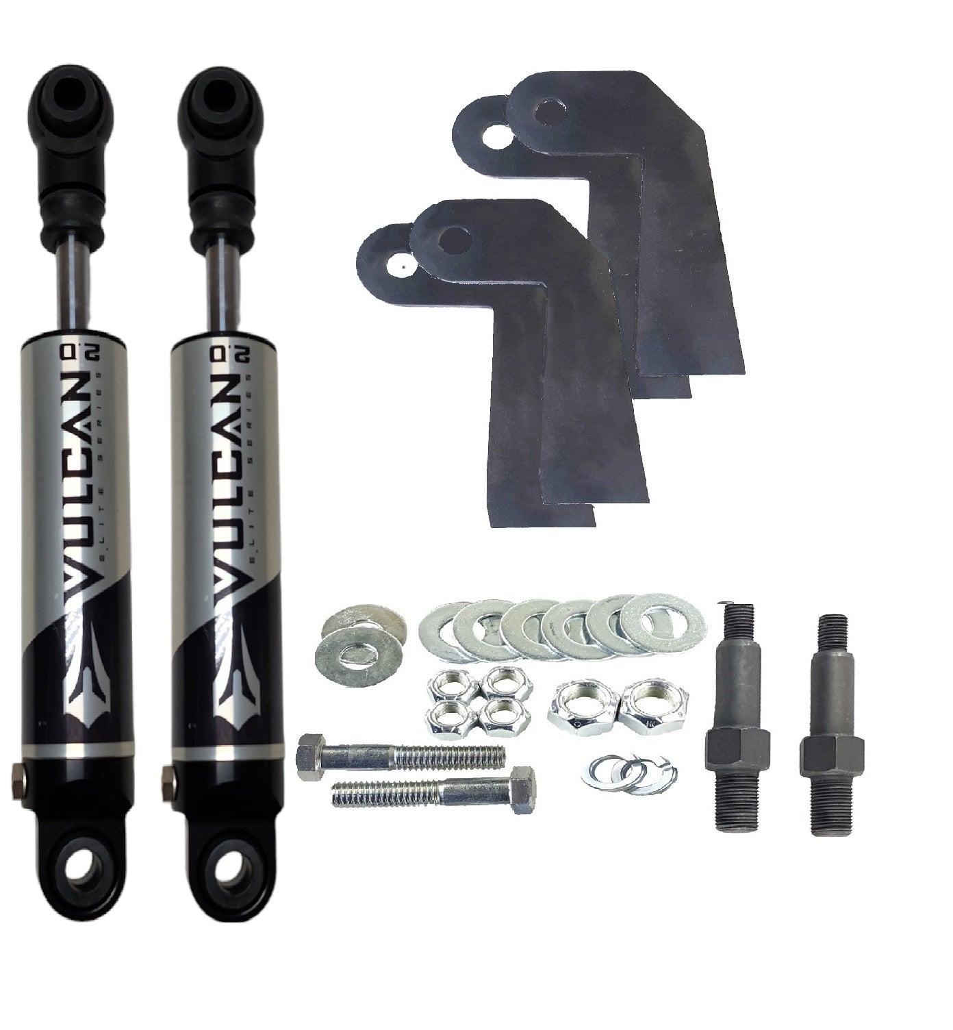 Front Shocks Relocator Kit Universal Weld On with Vulcan 2.0 Elite Series