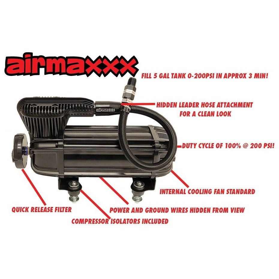 Air Lift 3H 3/8" Kit 27695 airmaxxx Air Compressors Aluminum Tank & Harness