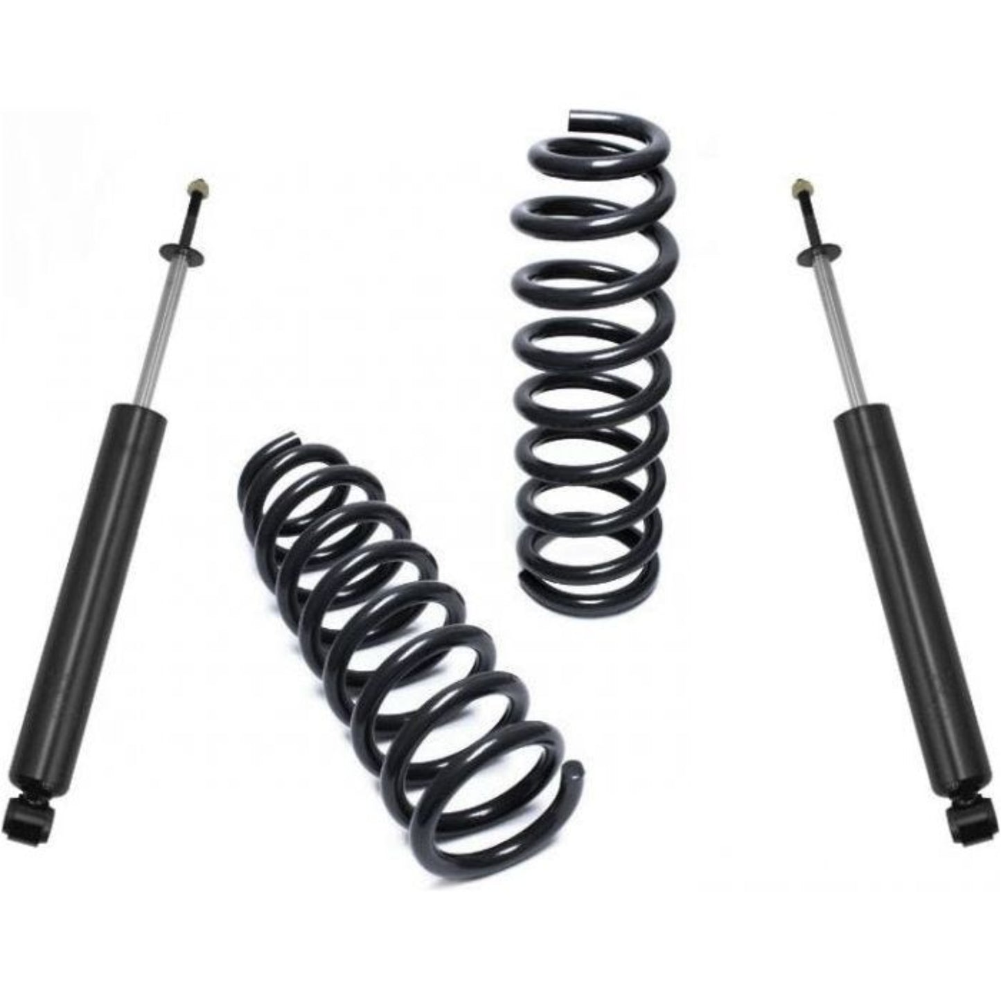 Front suspension lift kit | Hot wound steel lift springs | MaxTrac front shocks | Ram 1500 leveling kit
