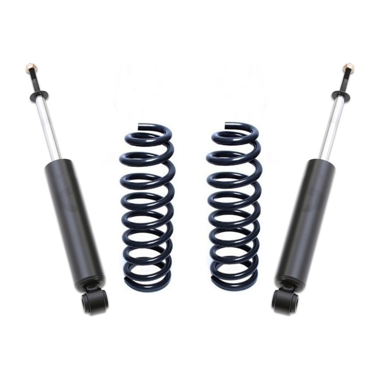Front suspension lift kit | Hot wound steel lift springs | MaxTrac front shocks | Ram EcoDiesel leveling kit