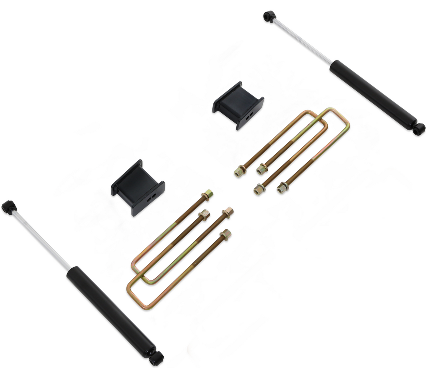 Lift blocks and U bolts | MaxTrac 2400LL-4 rear shocks | Completes 4 inch lift kit | Suspension upgrade