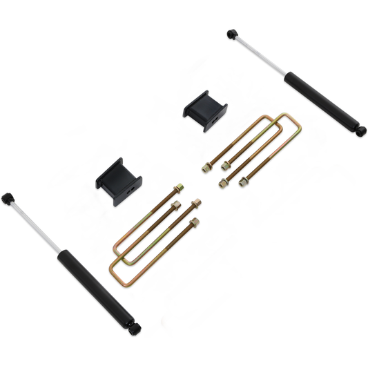 Lift blocks and U bolts | MaxTrac 2400LL-4 rear shocks | Completes 4 inch lift kit | Suspension upgrade