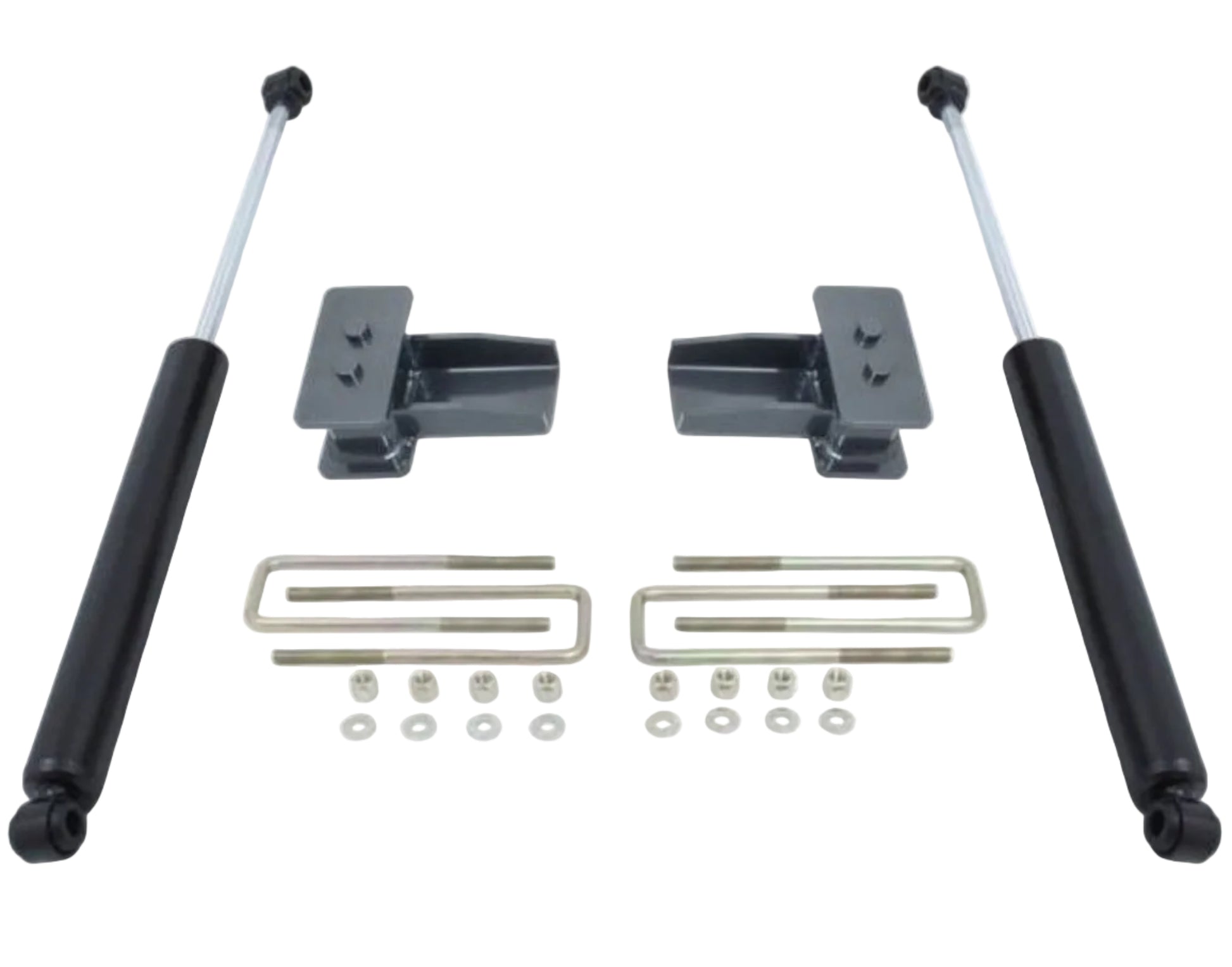 Rear lift blocks U-bolts and MaxTrac 2800LL-9 rear shocks | Completes 4 inch lift | Suspension upgrade