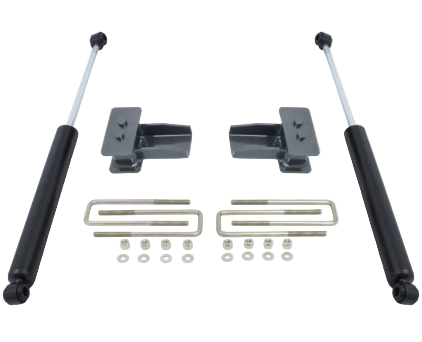 Rear lift blocks U-bolts and MaxTrac 2900LL-9 rear shocks | Completes 4.5 inch lift | Suspension upgrade