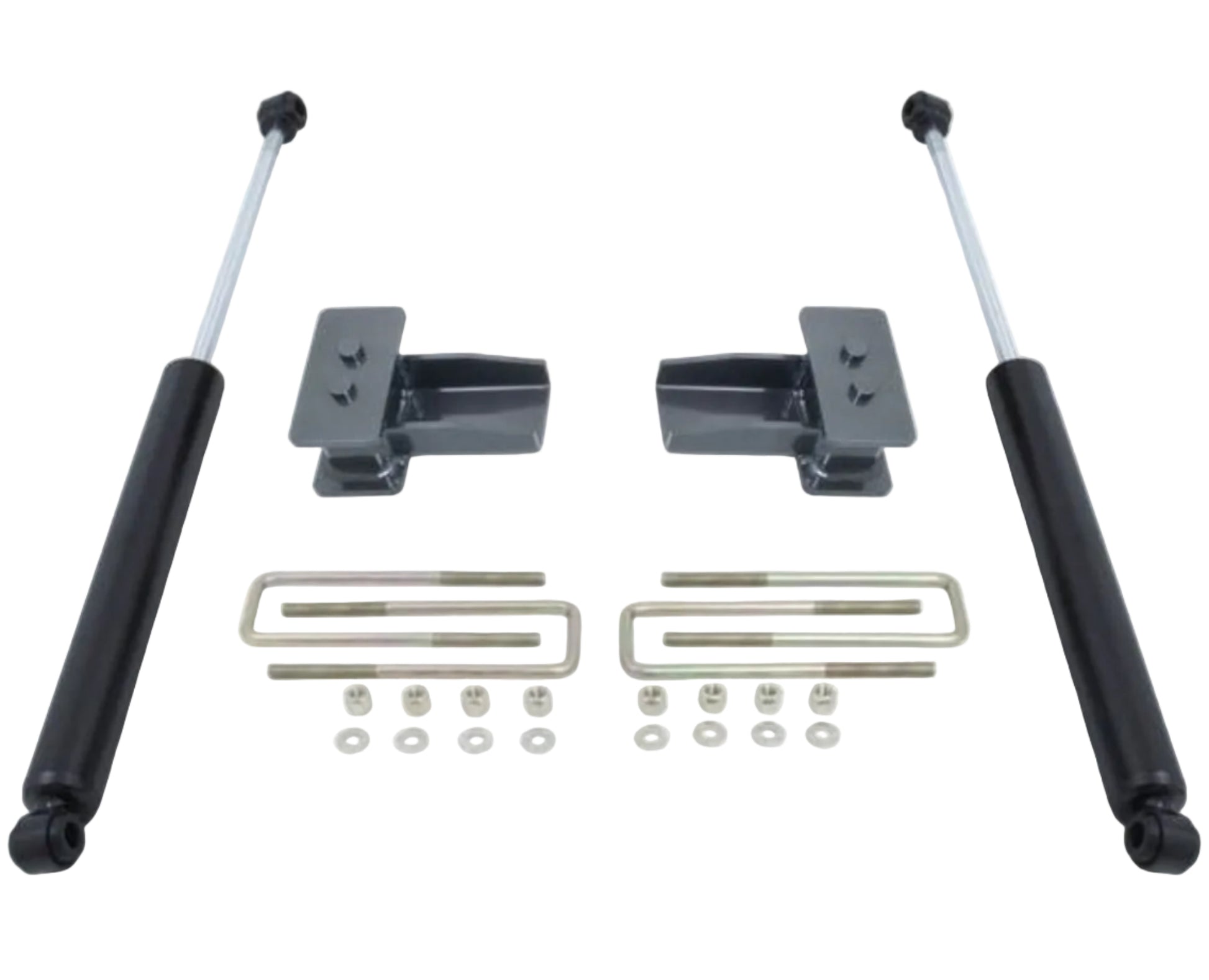 Rear lift blocks U-bolts and MaxTrac 2900LL-9 rear shocks | Completes 4.5 inch lift | Suspension upgrade