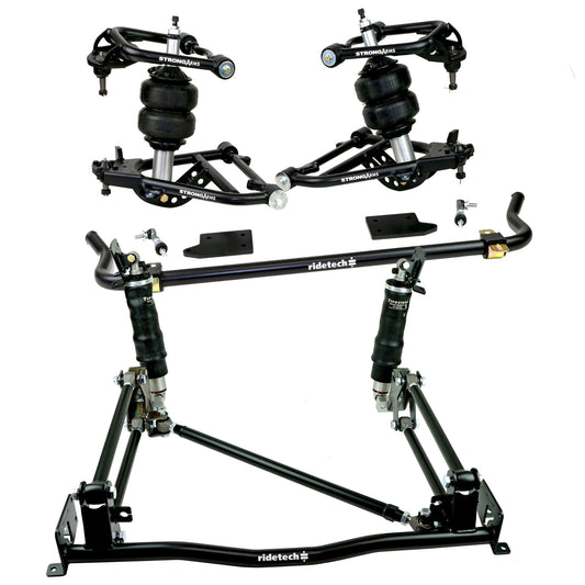 55 56 57 Bel Air front and rear air ride kit | Ridetech StrongArms 4 link ShockWaves Tri Five