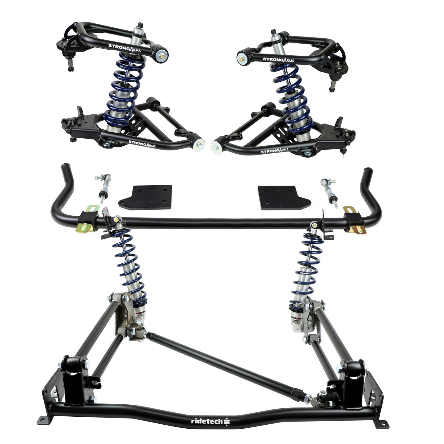 55 56 57 Bel Air 4 link coil over system | Ridetech StrongArms and HQ coilovers Tri Five