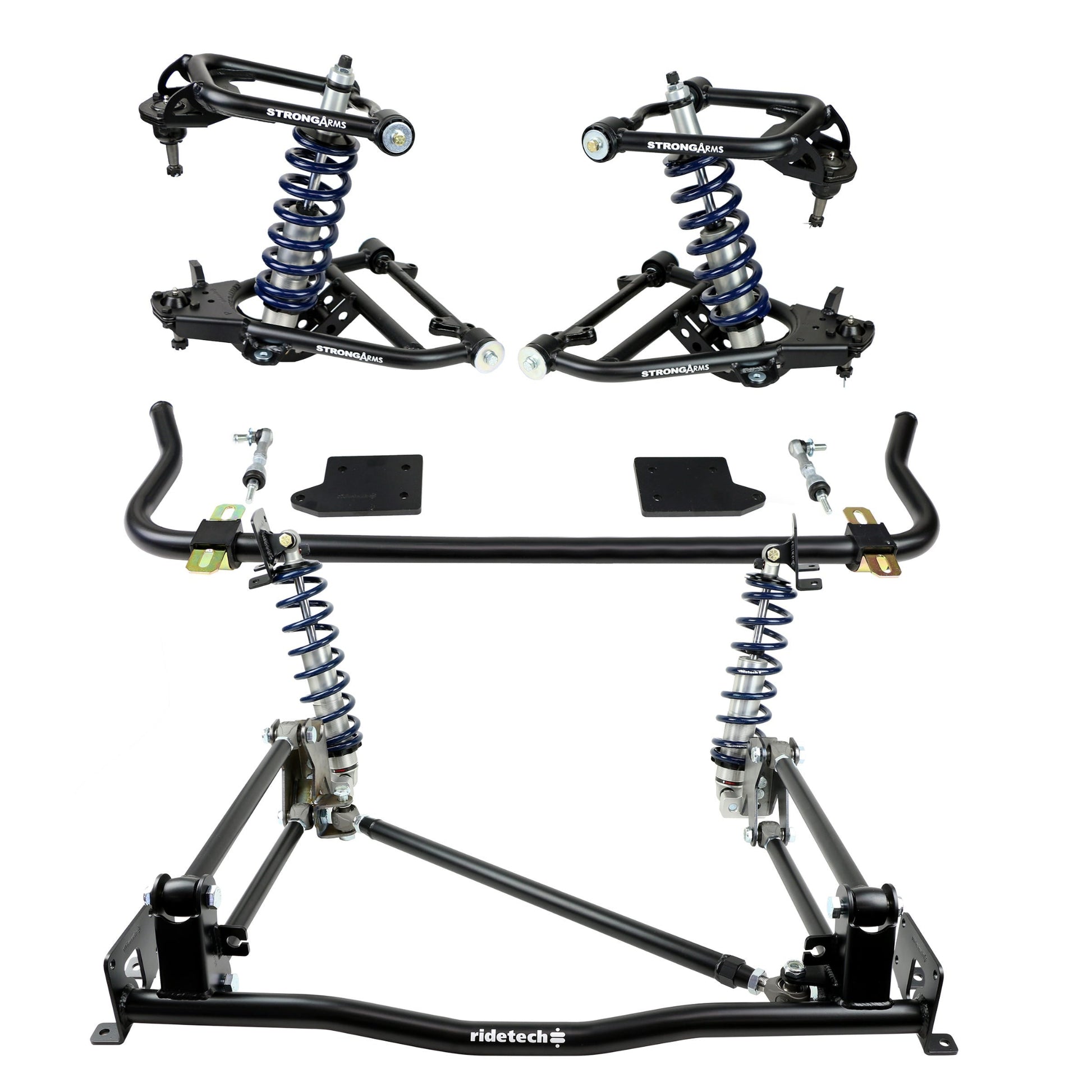 55 56 57 Bel Air 4 link coil over system | Ridetech StrongArms and HQ coilovers Tri Five