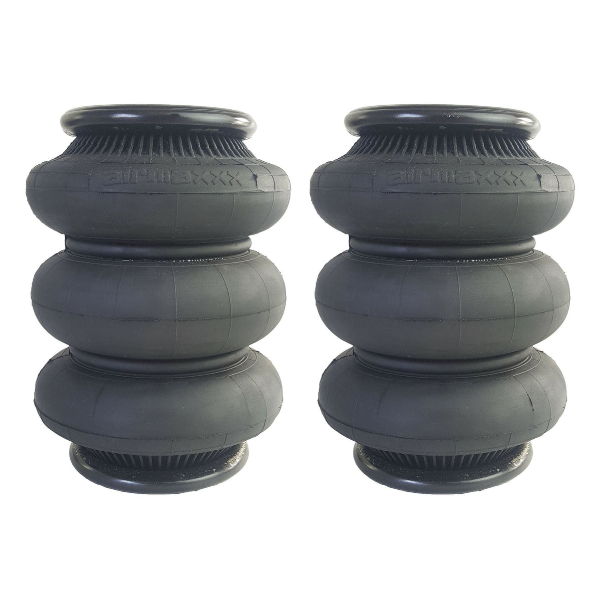 Pair Of Triple Bellow Air Suspension Bags – 2600LBS, 1/2" NPT Single Port