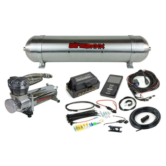 air lift 3p 27685 kit with chrome 480 compressor 7 raw aluminum tank