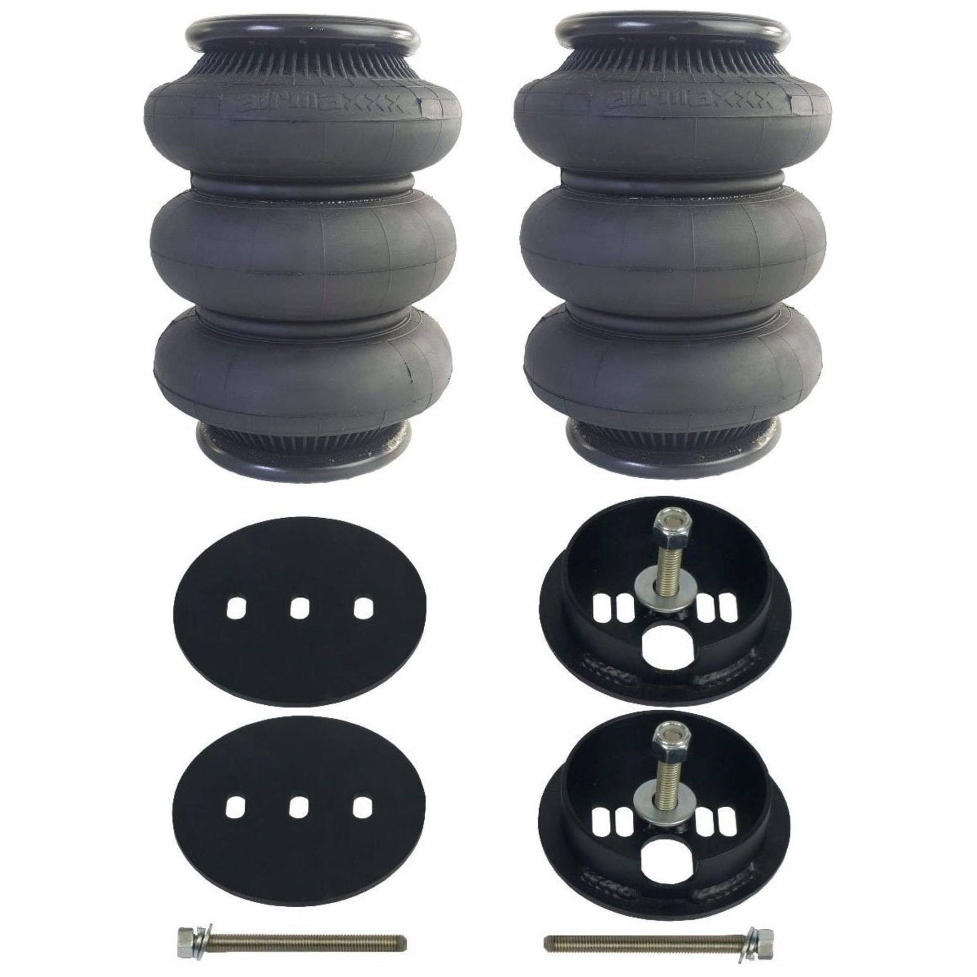 airmaxxx 2600 triple air bag pair w/brackets Fits 1963-72 C10 1/2"npt Port Air Bag Spring
