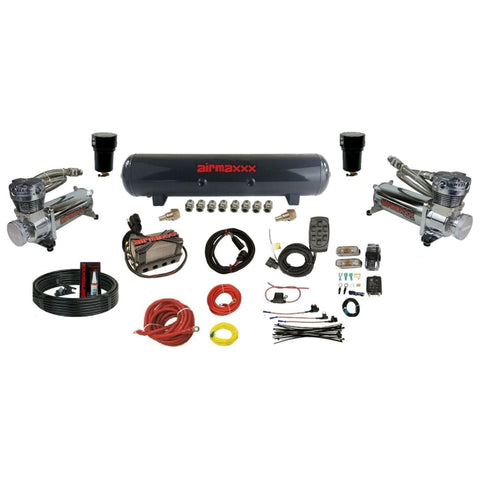 airmaxxx 3/8 Plug & Play Air Ride Kit w/Chrome 480