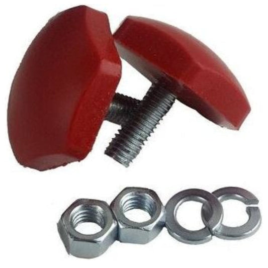 airmaxxx Red low profile polyurethane pancake bump stops pair