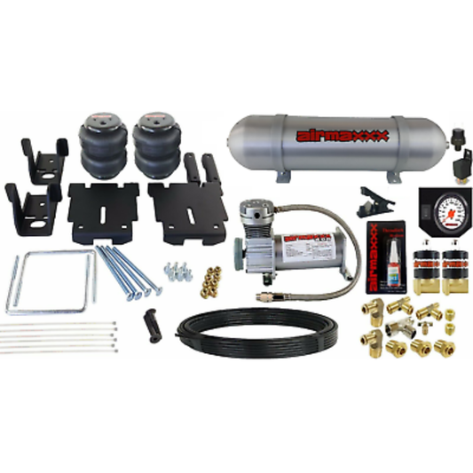 airmaxxx Tow Assist Air Bag Suspension Kit White Gauge & Tank Fits 2007-18 Chevy 1500 pu