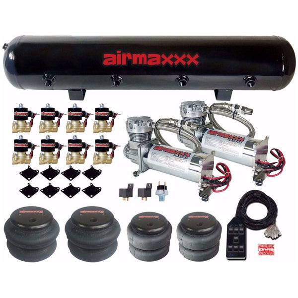 airmaxxx Air Ride Suspension Bundle – Dual 480 Compressors, 1/2