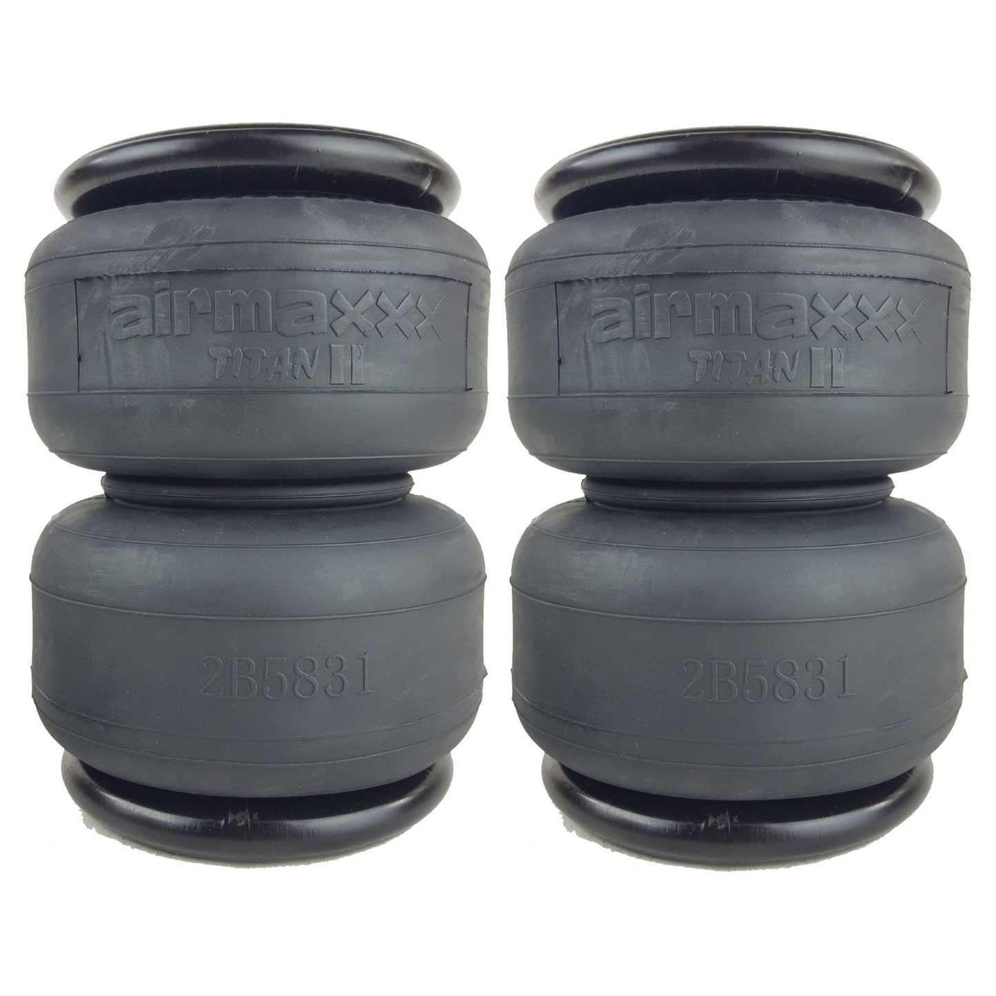 airmaxxx titan ii 2500 2 ply air bag pair with 1/2"npt port