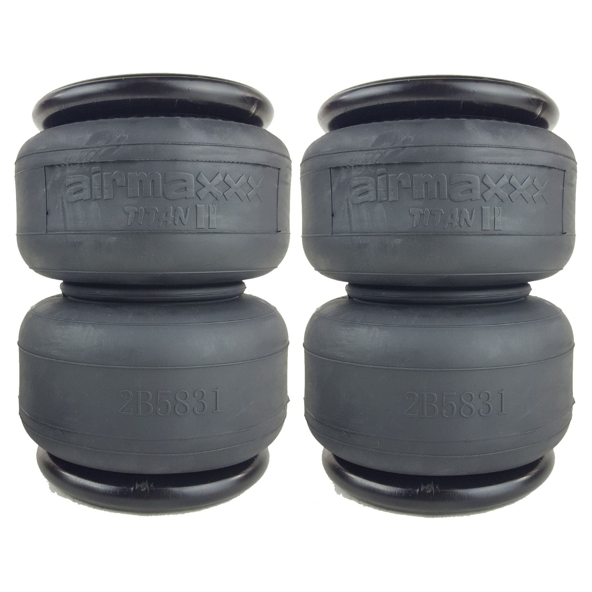 airmaxxx titan ii 2500 2 ply air bag pair with 1/2"npt port