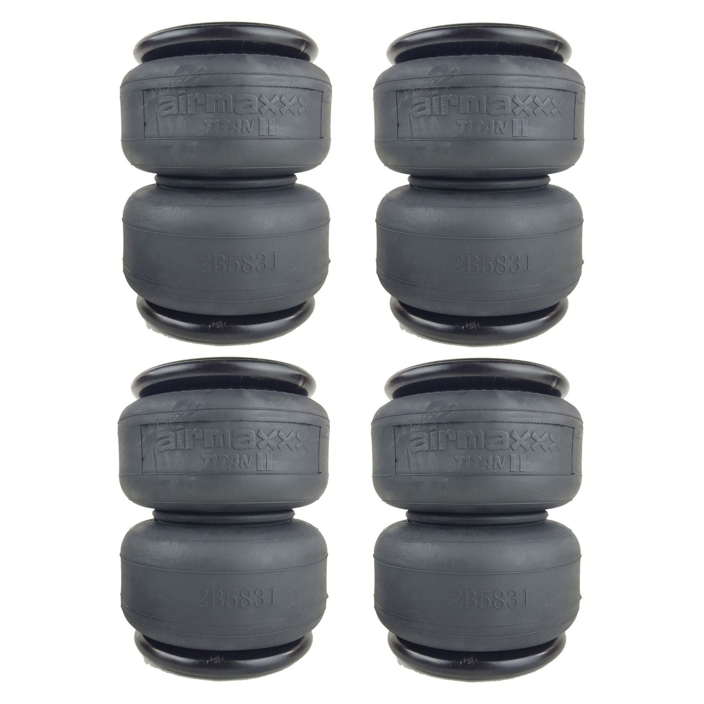 airmaxxx titan ii 2500 2 ply air bags 4 with 1/2"npt port
