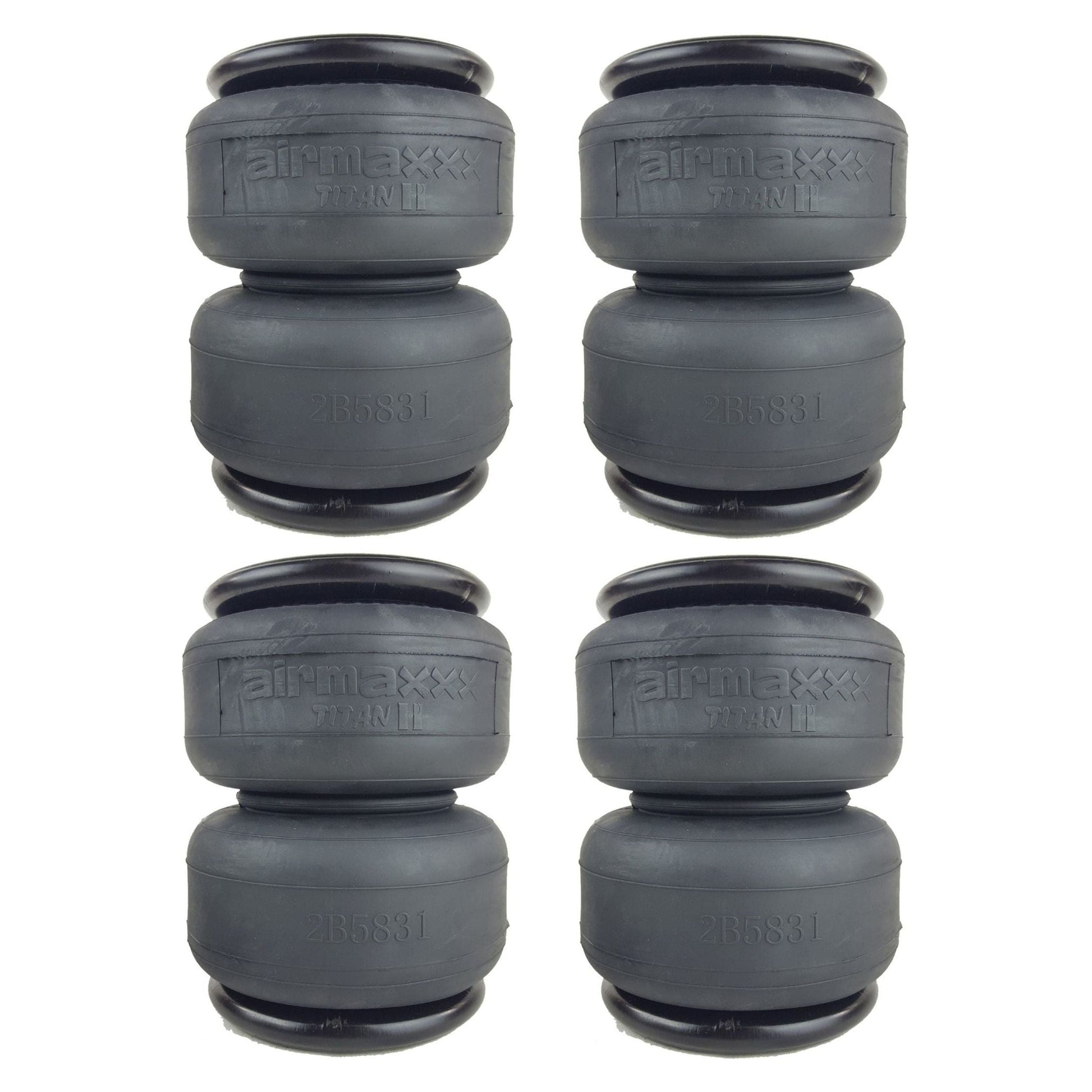airmaxxx titan ii 2500 2 ply air bags 4 with 1/2"npt port
