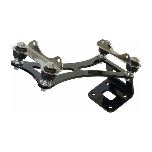 airmaxxx vertical compressor bracket with chrome vibration isolator feet