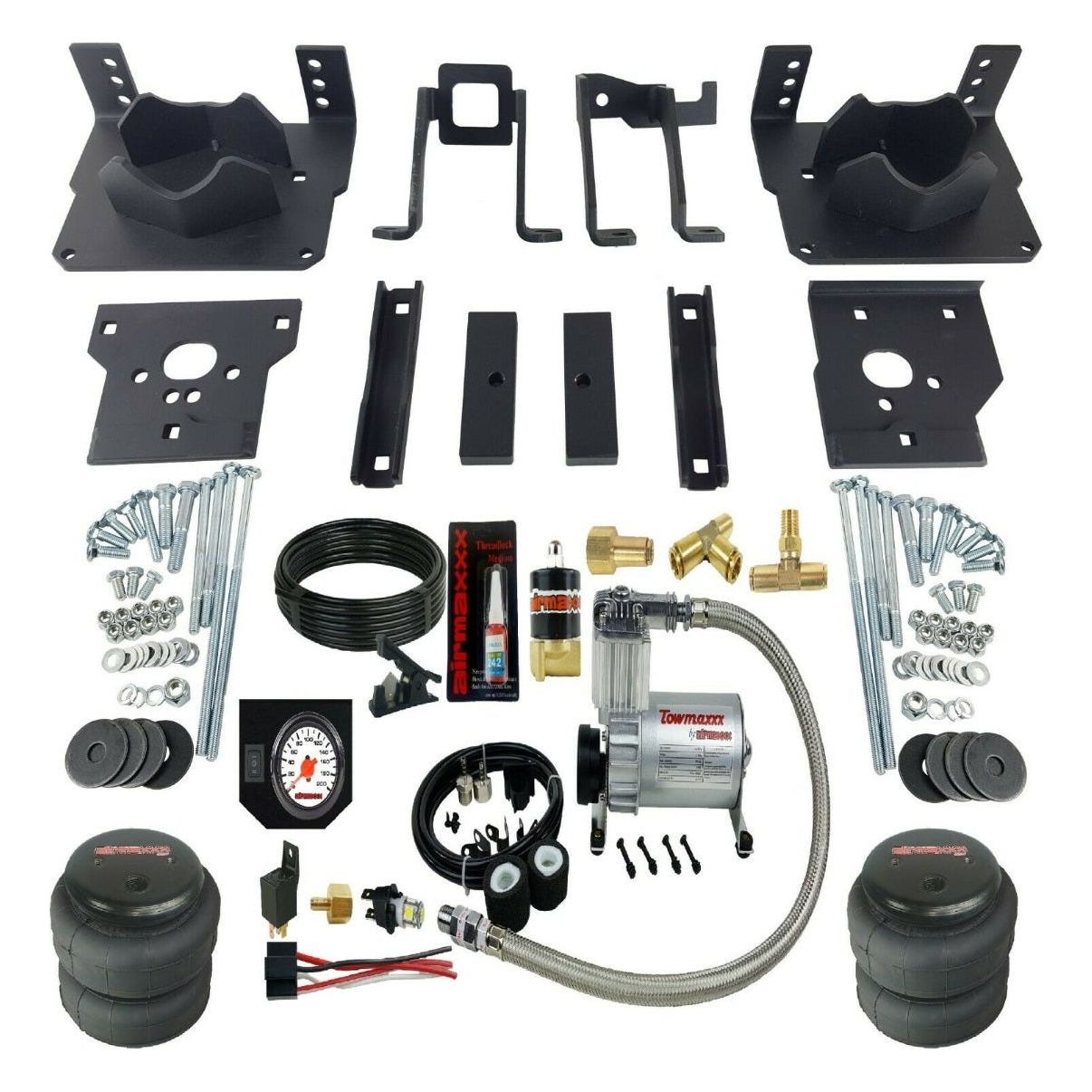 Air Bag Suspension Tow Kit White On Board Control For 2011-16 Ford F250 F350 2wd